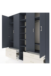 Hyperion Dolap 12 Raflı 4 Çekmeceli 2 Askılı 220x44x243 - S553M001V16B