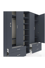 Hyperion Dolap 12 Raflı 4 Çekmeceli 2 Askılı 220x44x243 - S553M001V17B