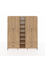 Hyperion Dolap 12 Raflı 4 Çekmeceli 2 Askılı 220x44x243 - S553M001V21B