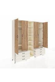 Hyperion Dolap 13 Raflı 6 Çekmeceli 2 Askılı 220x44x243 - S553M002V01B