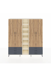 Hyperion Dolap 13 Raflı 6 Çekmeceli 2 Askılı 220x44x243 - S553M002V02B