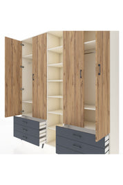 Hyperion Dolap 13 Raflı 6 Çekmeceli 2 Askılı 220x44x243 - S553M002V02B