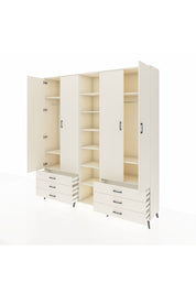 Hyperion Dolap 13 Raflı 6 Çekmeceli 2 Askılı 220x44x243 - S553M002V04B