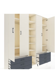 Hyperion Dolap 13 Raflı 6 Çekmeceli 2 Askılı 220x44x243 - S553M002V05B