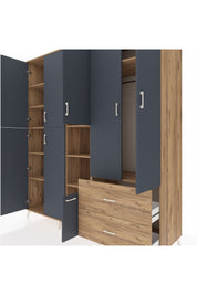 Kronos Dolap 12 Raflı 2 Çekmeceli Tek Askılı 220x59x243 - S784M063V27C