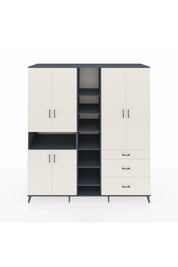 Kronos Dolap 13 Raflı 3 Çekmeceli 6 Kapaklı 220x59x243 - S784M065V13C