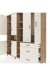 Kronos Dolap 13 Raflı 3 Çekmeceli 6 Kapaklı 220x59x243 - S784M065V22C