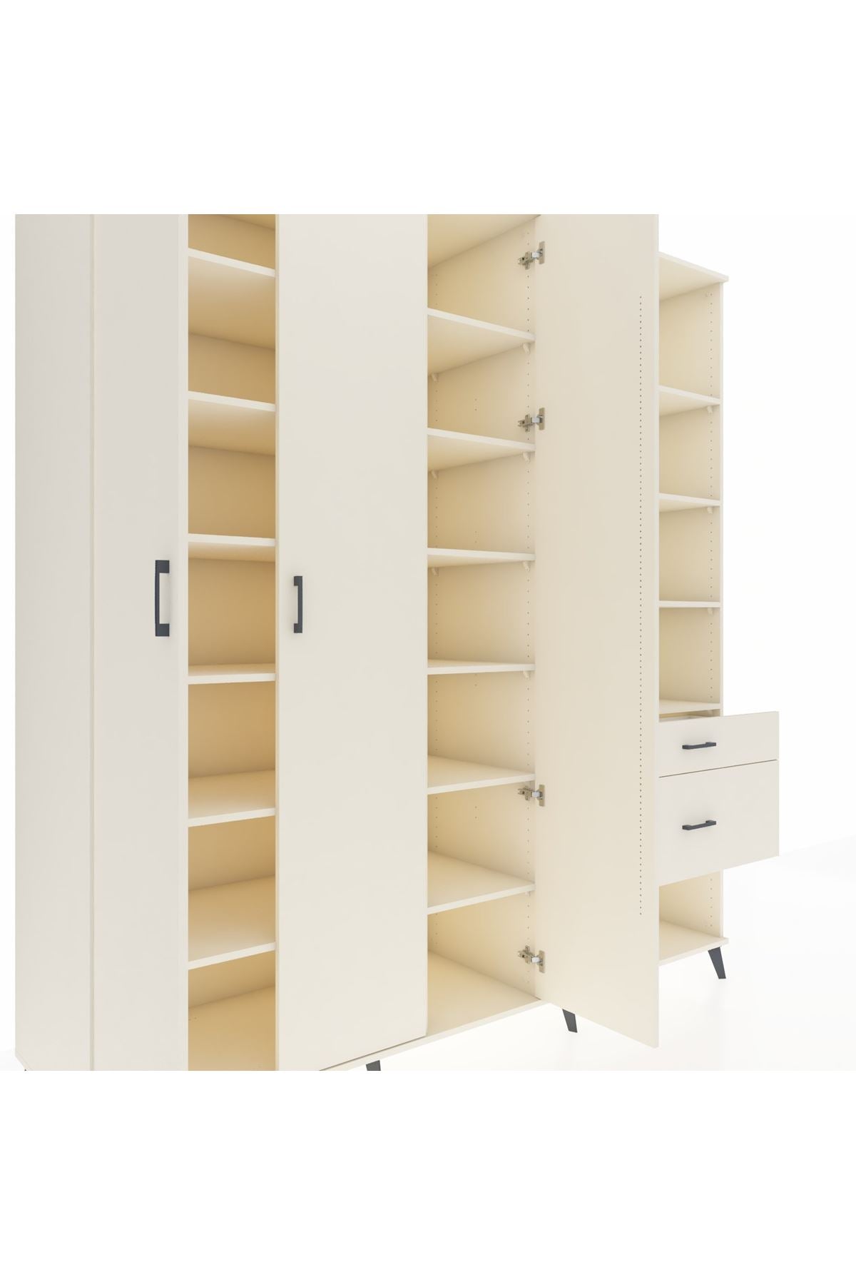 Kronos Dolap 16 Raflı 2 Çekmeceli 3 Kapaklı 220x59x243 - S784M067V04C