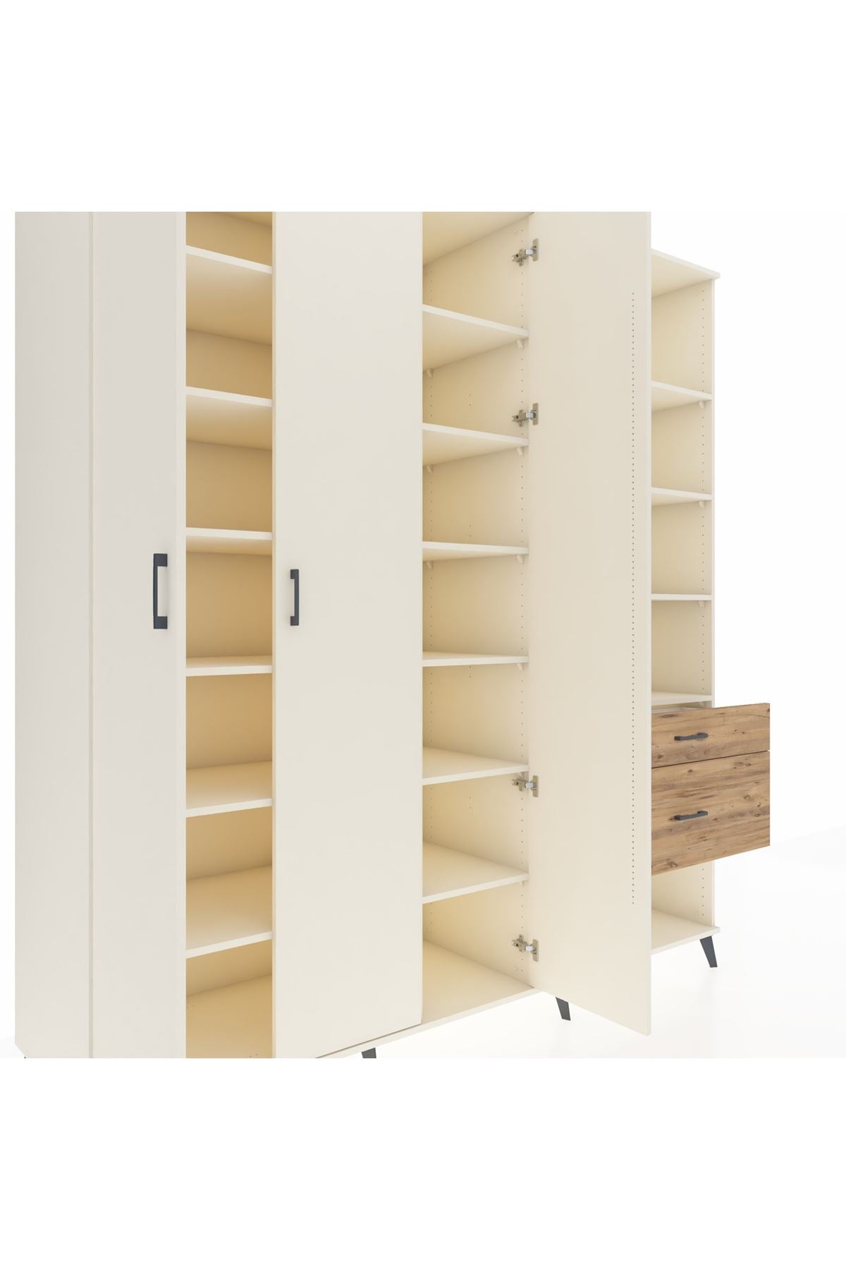 Kronos Dolap 16 Raflı 2 Çekmeceli 3 Kapaklı 220x59x243 - S784M067V06C
