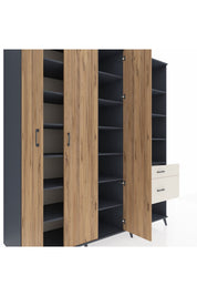 Kronos Dolap 16 Raflı 2 Çekmeceli 3 Kapaklı 220x59x243 - S784M067V10C