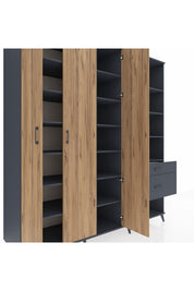 Kronos Dolap 16 Raflı 2 Çekmeceli 3 Kapaklı 220x59x243 - S784M067V11C