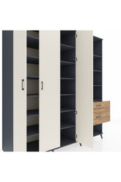 Kronos Dolap 16 Raflı 2 Çekmeceli 3 Kapaklı 220x59x243 - S784M067V15C