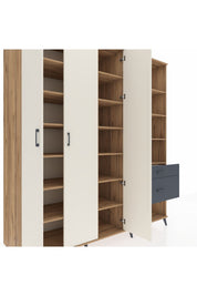 Kronos Dolap 16 Raflı 2 Çekmeceli 3 Kapaklı 220x59x243 - S784M067V23C