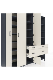Kronos Dolap 14 Raflı 4 Çekmeceli 4 Kapaklı 220x59x243 - S784M068V13C