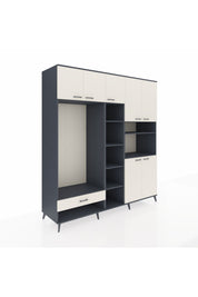 Kronos Dolap 11 Raflı Tek Çekmeceli 7 Kapaklı 220x59x243 - S784M069V13C