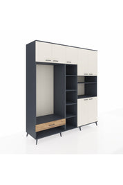 Kronos Dolap 11 Raflı Tek Çekmeceli 7 Kapaklı 220x59x243 - S784M069V15C