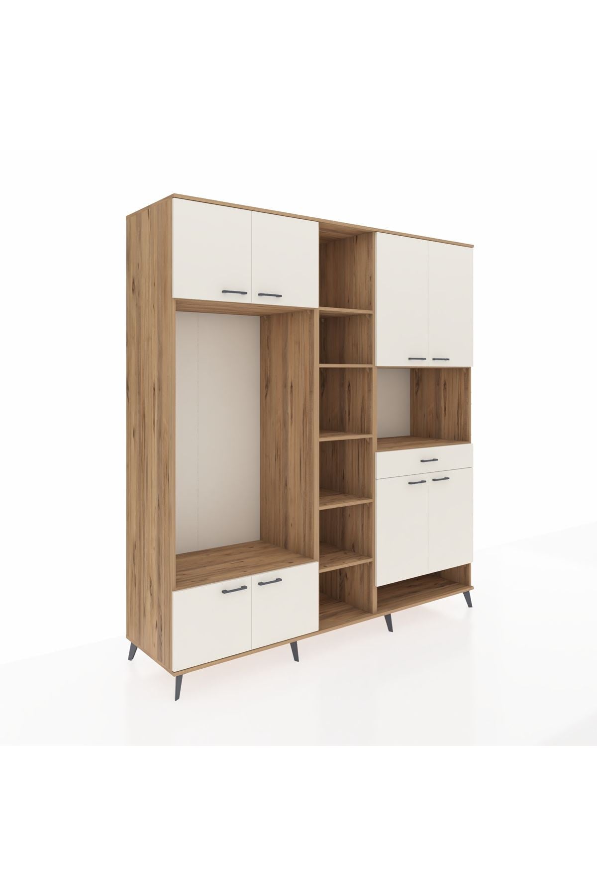 Kronos Dolap 12 Raflı Tek Çekmeceli 8 Kapaklı 220x59x243 - S784M070V22C