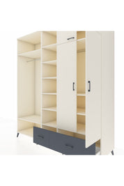 Kronos Dolap 12 Raflı 2 Çekmeceli 2 Askılı 220x59x243 - S784M072V05C
