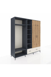 Kronos Dolap 12 Raflı 2 Çekmeceli 2 Askılı 220x59x243 - S784M072V10C