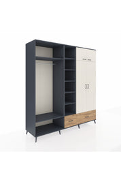 Kronos Dolap 12 Raflı 2 Çekmeceli 2 Askılı 220x59x243 - S784M072V15C