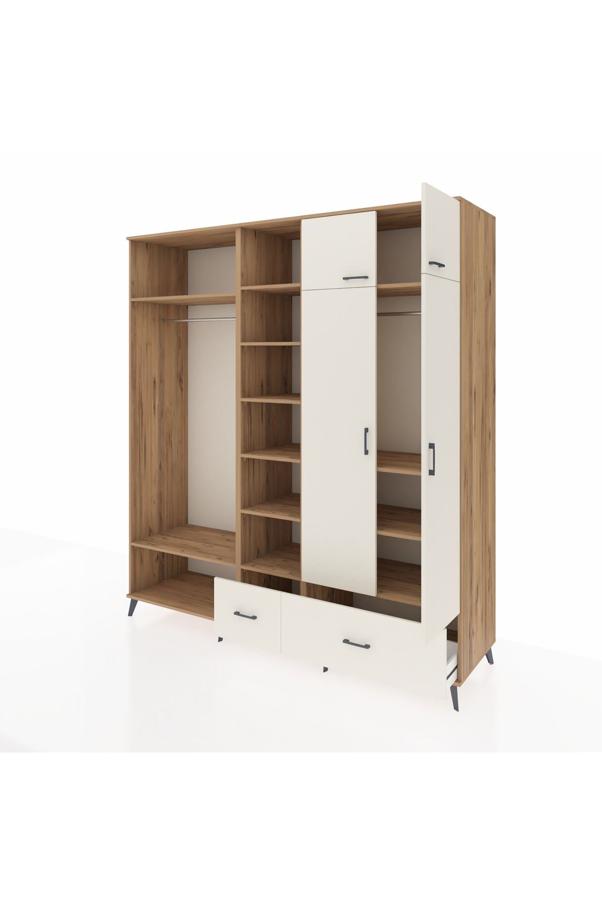 Kronos Dolap 12 Raflı 2 Çekmeceli 2 Askılı 220x59x243 - S784M072V22C