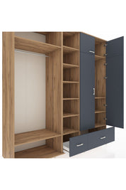 Kronos Dolap 12 Raflı 2 Çekmeceli 2 Askılı 220x59x243 - S784M072V26C