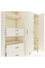 Kronos Dolap 12 Raflı 4 Çekmeceli Tek Askılı 220x59x243 - S784M073V04C