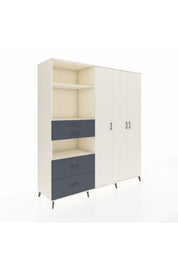 Kronos Dolap 12 Raflı 4 Çekmeceli Tek Askılı 220x59x243 - S784M073V05C