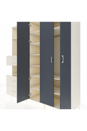 Kronos Dolap 12 Raflı 4 Çekmeceli Tek Askılı 220x59x243 - S784M073V07C