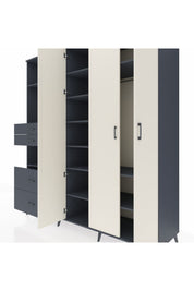 Kronos Dolap 12 Raflı 4 Çekmeceli Tek Askılı 220x59x243 - S784M073V14C
