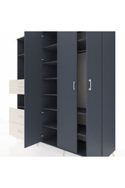 Kronos Dolap 12 Raflı 4 Çekmeceli Tek Askılı 220x59x243 - S784M073V16C