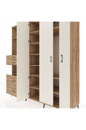 Kronos Dolap 12 Raflı 4 Çekmeceli Tek Askılı 220x59x243 - S784M073V24C