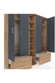 Hyperion Dolap 12 Raflı 4 Çekmeceli 2 Askılı 220x44x243 - S553M001V27B