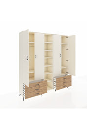 Hyperion Dolap 13 Raflı 6 Çekmeceli 2 Askılı 220x44x243 - S553M002V06B