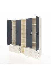 Hyperion Dolap 13 Raflı 6 Çekmeceli 2 Askılı 220x44x243 - S553M002V07B