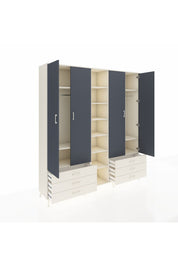 Hyperion Dolap 13 Raflı 6 Çekmeceli 2 Askılı 220x44x243 - S553M002V07B