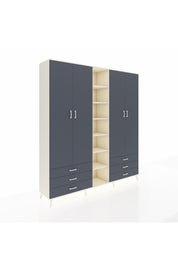 Hyperion Dolap 13 Raflı 6 Çekmeceli 2 Askılı 220x44x243 - S553M002V08B