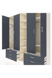 Hyperion Dolap 13 Raflı 6 Çekmeceli 2 Askılı 220x44x243 - S553M002V08B