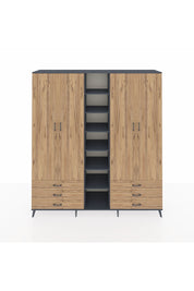 Hyperion Dolap 13 Raflı 6 Çekmeceli 2 Askılı 220x44x243 - S553M002V12B