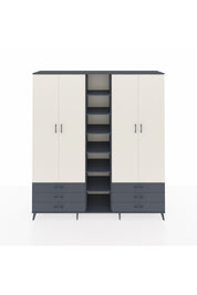 Hyperion Dolap 13 Raflı 6 Çekmeceli 2 Askılı 220x44x243 - S553M002V14B