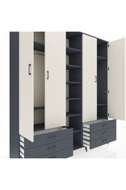 Hyperion Dolap 13 Raflı 6 Çekmeceli 2 Askılı 220x44x243 - S553M002V14B