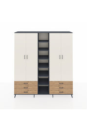 Hyperion Dolap 13 Raflı 6 Çekmeceli 2 Askılı 220x44x243 - S553M002V15B