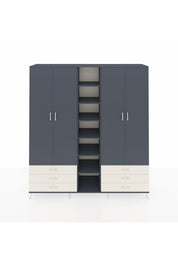 Hyperion Dolap 13 Raflı 6 Çekmeceli 2 Askılı 220x44x243 - S553M002V16B