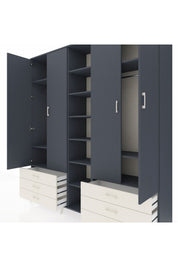 Hyperion Dolap 13 Raflı 6 Çekmeceli 2 Askılı 220x44x243 - S553M002V16B