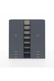 Hyperion Dolap 13 Raflı 6 Çekmeceli 2 Askılı 220x44x243 - S553M002V17B