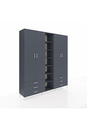 Hyperion Dolap 13 Raflı 6 Çekmeceli 2 Askılı 220x44x243 - S553M002V17B