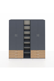 Hyperion Dolap 13 Raflı 6 Çekmeceli 2 Askılı 220x44x243 - S553M002V18B