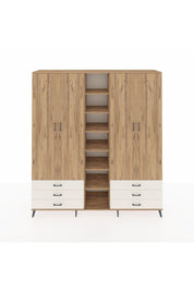 Hyperion Dolap 13 Raflı 6 Çekmeceli 2 Askılı 220x44x243 - S553M002V19B