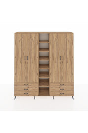 Hyperion Dolap 13 Raflı 6 Çekmeceli 2 Askılı 220x44x243 - S553M002V21B