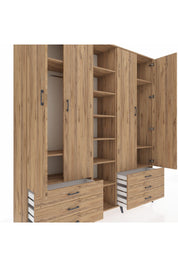 Hyperion Dolap 13 Raflı 6 Çekmeceli 2 Askılı 220x44x243 - S553M002V21B